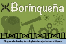 Logo for "Borinqueña", a blog for hispanic women in science